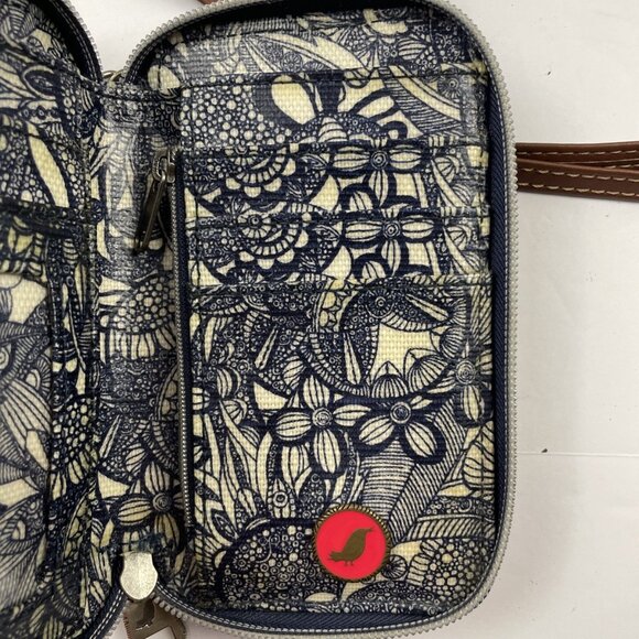 Sakroots Smartphone Wristlet Wallet Purse Crossbody Zip Around Card Slots - Picture 9 of 16